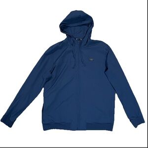 Travis Mathew Men's Wanderlust Navy Blue Hooded Full Zip Golf Jacket Size XL